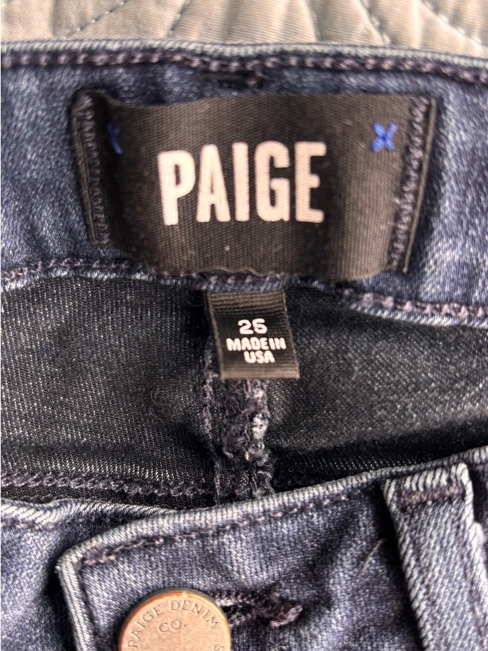PAIGE Slim Dark Blue Skinny Jeans - Picture 6 of 9